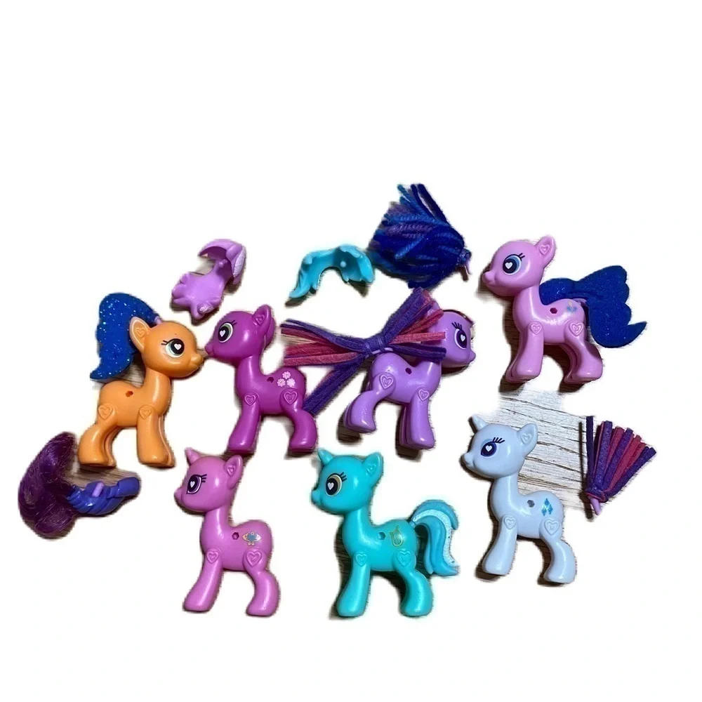 My Little Pony Plastic Click and Change Plastic Horses W/ Accessory Hair Kid Toy